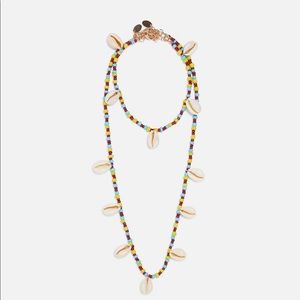 🐚 ZARA Seashell necklace and bracelet set